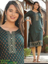 Effortless Elegance Daily Wear Foil Print Kurti XS TO 10XL