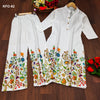 Charming Blooms Cotton Floral Kurti and Pant Set XS TO 10XL