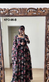 Blooming Elegance Georgette Floral Digital Gown with Dupatta XS TO 10XL